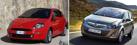 Fiat Punto III und Opel Corsa D