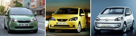 Skoda Citigo, Seat Mii und VW Up